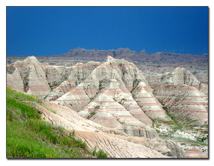 Badlands striped peaks