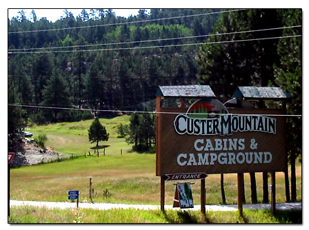 Entrance to Custer Mountain Campground