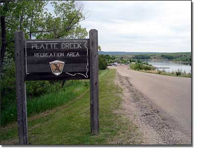 Entrance sign to Platte Creek