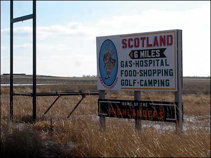 Scotland SD highway sign