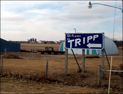 Welcome to Tripp SD sign